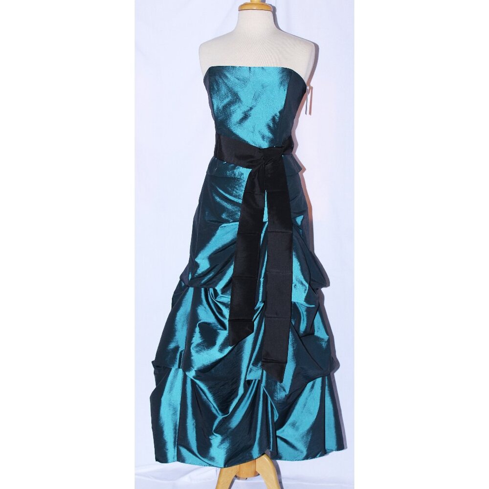 Cindy Collection #1061 Two Piece Taffeta Prom or Ball Gown-Size XL-TEAL-NWT
